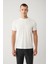 Erkek Beyaz Bisiklet Yaka Baskılı Soft Touch T-shirt A41y1032 3