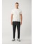Erkek Beyaz Bisiklet Yaka Baskılı Soft Touch T-shirt A41y1032 6