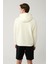 Erkek Ekru Kapüşonlu 3 Iplik Şardonlu Baskılı Sweatshirt A41y1247 4