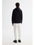 Erkek Siyah Kapüşonlu Pamuklu Baskılı Elastan Sweatshirt A42Y1324 3