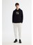 Erkek Siyah Kapüşonlu Pamuklu Baskılı Elastan Sweatshirt A42Y1324 5