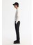 Erkek Siyah Slim Fit Yanı Lastikli Gofreli Chino Pantolon B003037 2
