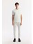 Erkek Kırık Beyaz Slim Fit Klasik Bel Armürlü Pamuklu 5 Cep Pantolon B003038 1