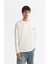 Erkek Ekru Bisiklet Yaka Elastan Sweatshirt A42y1248 1