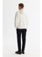 Erkek Ekru Kapüşonlu Pamuklu Baskılı Elastan Sweatshirt A42y1289 5