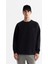 Erkek Siyah Bisiklet Yaka Elastan Sweatshirt A42y1248 2