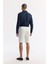 Erkek Kırık Relaxed Fit Beyaz Beli Lastikli Dokulu Teos Şort B003731 3