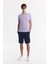 Erkek Lila Regular Fit %100 Pamuk Hızlı Kuruyan Kıvrılmayan Polo Yaka T-Shirt B001032 4