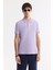 Erkek Lila Regular Fit %100 Pamuk Hızlı Kuruyan Kıvrılmayan Polo Yaka T-Shirt B001032 5