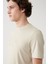 Erkek Bej Bisiklet Yaka Baskılı Soft Touch T-shirt A41y1037 2