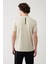 Erkek Bej Bisiklet Yaka Baskılı Soft Touch T-shirt A41y1037 4