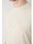 Erkek Bej Bisiklet Yaka Baskılı Soft Touch T-shirt A41y1037 5