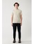 Erkek Bej Bisiklet Yaka Baskılı Soft Touch T-shirt A41y1037 6