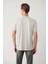 Erkek Gri Bisiklet Yaka Baskılı Soft Touch T-Shirt A41Y1136 4