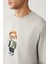 Erkek Gri Bisiklet Yaka Interlok Baskılı Sweatshirt A41y1248 2