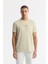 Erkek Bej Regular Fit Bisiklet Yaka Hologram Baskılı İnterlok T-Shirt A51Y1006 1