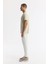 Erkek Bej Regular Fit Bisiklet Yaka Hologram Baskılı İnterlok T-Shirt A51Y1006 4