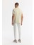 Erkek Bej Regular Fit Bisiklet Yaka Hologram Baskılı İnterlok T-Shirt A51Y1006 5