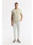 Erkek Bej Regular Fit Bisiklet Yaka Hologram Baskılı İnterlok T-Shirt A51Y1006 7