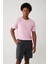 Erkek Pembe Bisiklet Yaka Garment Dyed T-shirt A41y5074 1