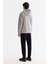 Erkek Gri Kapüşonlu Pamuklu Baskılı Elastan Sweatshirt A42y1289 4