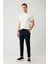 Erkek Lacivert Relaxed Fit Beli Lastikli Ve Bağcıklı Bi Stretch Pantolon A41y3232 1