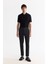 Erkek Antrasit Slim Fit Balık Sırtı Dokulu Yanı Lastikli Elastan Chino Pantolon A42y3024 1