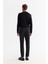 Erkek Siyah Slim Fit Yanı Lastikli Pileli Ekose Duble Paça Pantolon A42Y3043 3