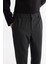 Erkek Siyah Slim Fit Yanı Lastikli Pileli Ekose Duble Paça Pantolon A42Y3043 4