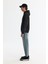 Erkek Siyah Kapüşonlu Baskılı Elastan Sweatshirt A42y1332 3