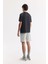 Erkek Siyah Regular Fit Bisiklet Yaka Geometrik Desenli Bloklu Teknik Kumaş Detaylı T-shirt A51Y1160 4