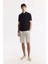 Erkek Siyah %100 Pamuk Hızlı Kuruyan Kıvrılmayan Polo Yaka T-Shirt B001032 5