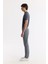 Erkek Gri Slim Fit Eskitme Yıkamalı Esnek Jean Pantolon B003524 2