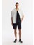 Erkek Siyah Relaxed Fit Beli Lastikli %100 Keten Assos Şort B003732 1