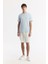 Erkek Açık Mavi Regular Fit Bisiklet Yaka Hologram Baskılı Interlok T-shirt A51y1132 6