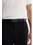 Erkek Siyah Slim Fit Yanı Lastikli Gofreli Çizgili Elastan Chino Pantolon A42Y3044 4