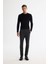 Erkek Antrasit Slim Fit Yanı Lastikli Örme Elastan Pantolon A42Y3053 1
