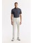 Erkek Kırık Beyaz Slim Fit Beli Lastikli Bi Stretch Kumaş Pantolon A51y3077 1