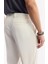 Erkek Kırık Beyaz Slim Fit Beli Lastikli Bi Stretch Kumaş Pantolon A51y3077 5