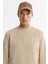 Erkek Taş Bisiklet Yaka 3 Iplik Şardonlu Baskılı Sweatshirt A42y1306 2