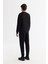 Erkek Siyah Bisiklet Yaka Pamuklu Baskılı Elastan Sweatshirt A42y1259 4