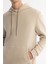 Erkek Taş Kapüşonlu Yaka 3 Iplik Şardonlu Sweatshirt B001103 2
