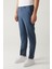 Erkek Mavi Relaxed Fit Beli Lastikli Keten Karışımlı Linen Touch Takım Elbise Pantolonu A41y3260 3