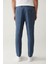 Erkek Mavi Relaxed Fit Beli Lastikli Keten Karışımlı Linen Touch Takım Elbise Pantolonu A41y3260 4