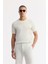 Erkek Beyaz Relaxed Fit Beli Lastikli %100 Keten Assos Şort B003732 8