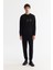 Erkek Siyah Bisiklet Yaka Pamuklu Baskılı Elastan Sweatshirt A42y1259 5