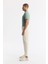 Erkek Bej Düz Yıkama Straight Fit Pantolon A51Y3548 2