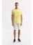 Erkek Sarı Bisiklet Yaka Enjeksiyon Baskılı İnterlok T-Shirt A51Y1072 7