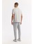 Erkek Gri Regular Fit Bisiklet Yaka Hologram Baskılı Interlok T-shirt A51y1132 4