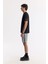 Erkek Siyah Regular Fit Bisiklet Yaka Enjeksiyon Baskılı 2'İplik T-Shirt A51Y1163 3